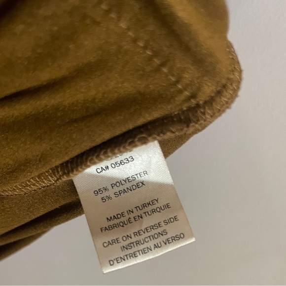 Isle by Meliz Kozan Faux Suede Chic Tiered Long Sleeve Dress  Brown Boho Fall - Picture 6 of 6